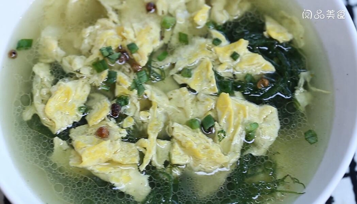 海藻鸡蛋汤做法步骤：7